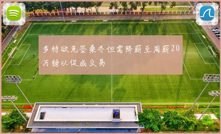 多特欲免签桑乔但需降薪至周薪20万镑以促成交易